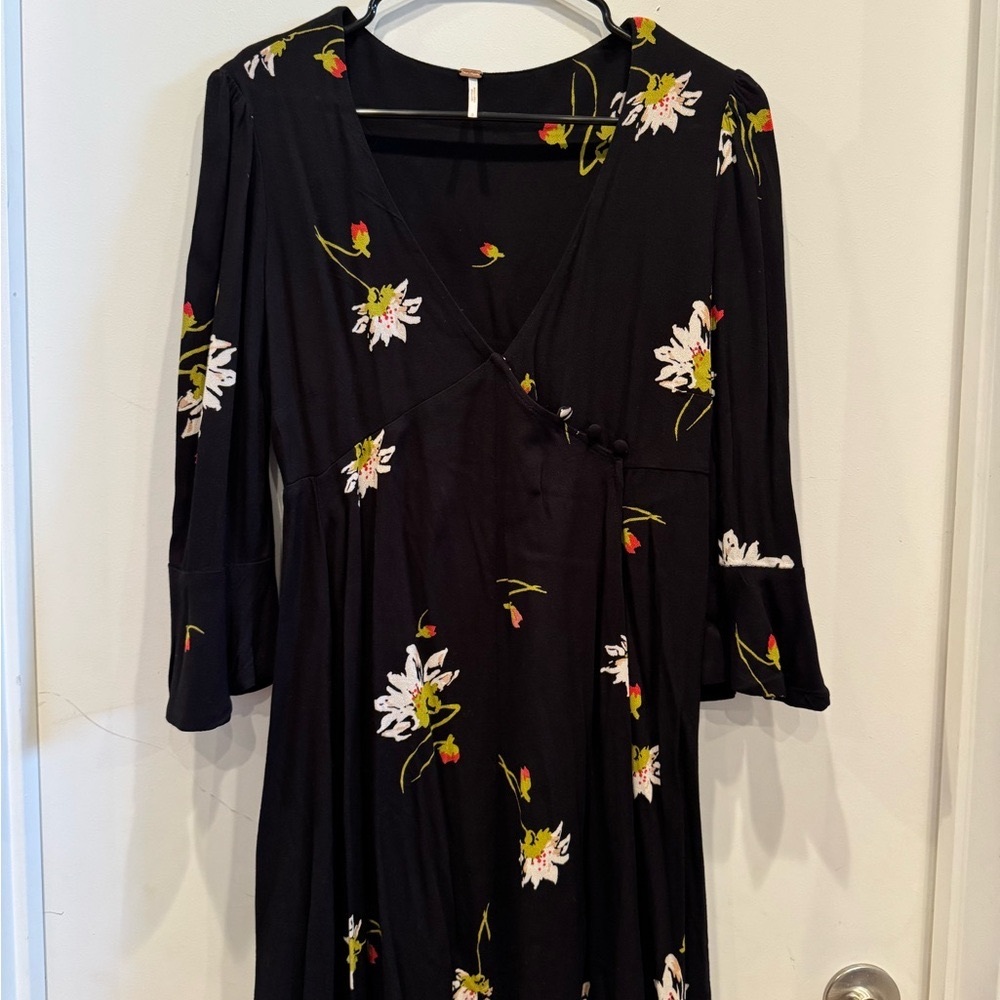 Free People Floral Wrap Dress